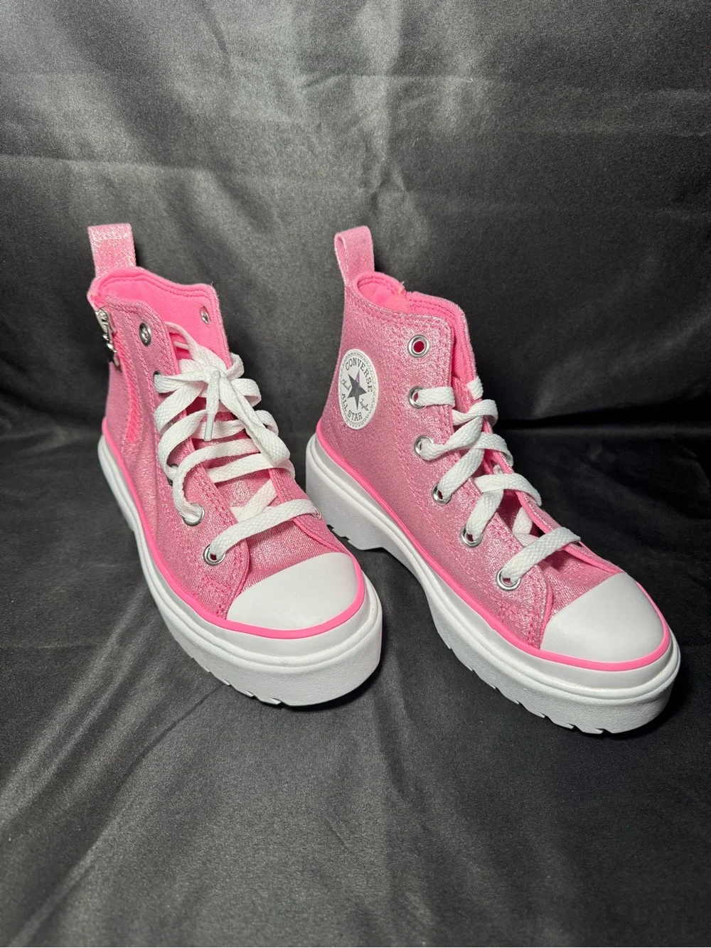 ✨🆕 NIB Chuck Taylor All Star Lugged Lift Platform Prism Glitter High Top Shoe